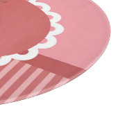 Roze cupcake-ontwerp snijplank (Hoek)