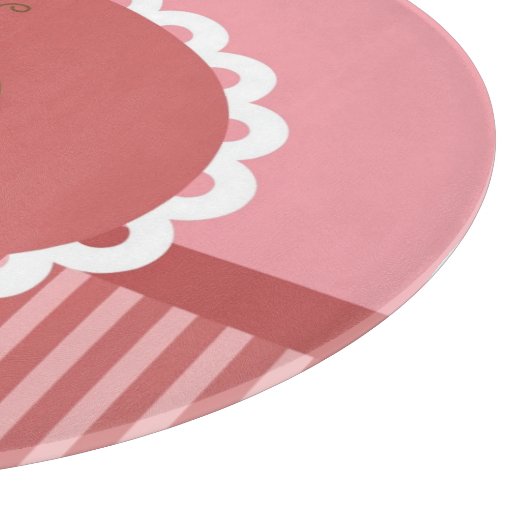 Roze cupcake-ontwerp snijplank (Hoek)