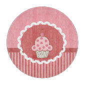 Roze cupcake-ontwerp snijplank (Voorkant)