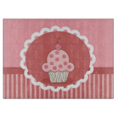 Roze cupcake-ontwerp snijplank (Voorkant)