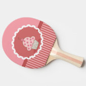Roze cupcake-ontwerp tafeltennisbatje (Zijkant)