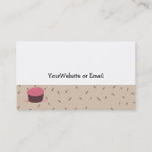 Roze Cupcake Ontwerp Visitekaartje (Achterkant)