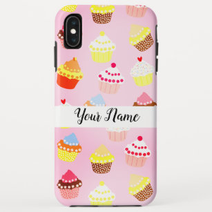 Roze Cupcake-patroon - Aangepaste naam Case-Mate iPhone Case