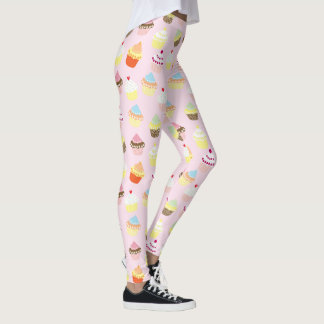 Roze Cupcake Patroon Leggings