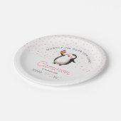 Roze cupcake pinguïn meisje birthdayPaper Bord (Gekanteld)