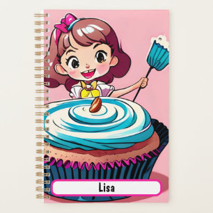 Roze cupcake Planner met diameter