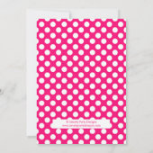 Roze Cupcake Polka Dot Girl Baby shower Uitnodigin Kaart (Achterkant)