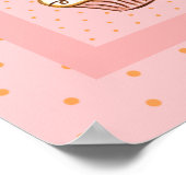 Roze Cupcake Poster Kunstprint (Hoek)