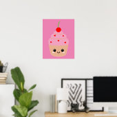 Roze Cupcake Print, Zoete Kamer Decoratie, Schatti Poster (Thuiskantoor)