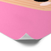 Roze Cupcake Print, Zoete Kamer Decoratie, Schatti Poster (Hoek)