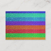 Roze cupcake regenboogliter visitekaartje (Achterkant)