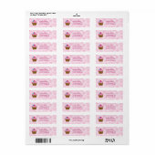 Roze Cupcake retour adres label (Full Sheet)