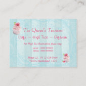 Roze Cupcake Roos Visitekaartje Robins Egg (Achterkant)