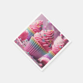 Roze cupcake servet! servet (Hoek)