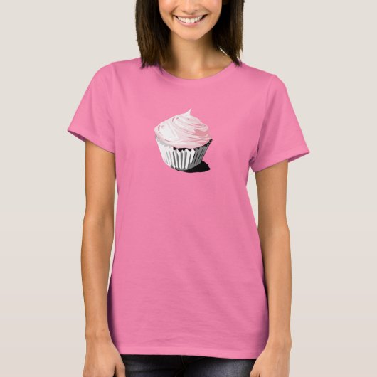 Roze cupcake-shirt t-shirt (Voorkant)