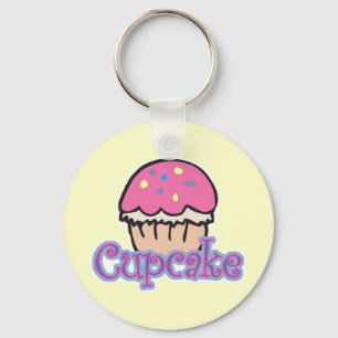 Roze Cupcake Sleutelhanger