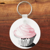 Roze cupcake sleutelhanger (Voorkant)
