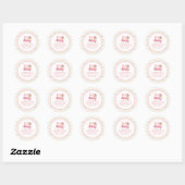 Roze Cupcake Sprinkles Dank u Ronde Sticker (Vel)