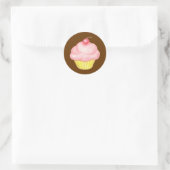 Roze Cupcake Sticker (Tas)