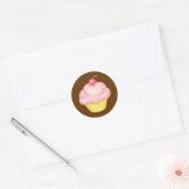 Roze Cupcake Sticker (Envelop)