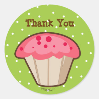 Roze Cupcake Stickers
