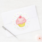 Roze Cupcake Stickers (Envelop)