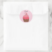 Roze Cupcake - stickers (Tas)