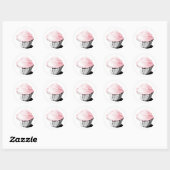 Roze cupcake stickers (Vel)