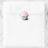 Roze cupcake stickers (Tas)