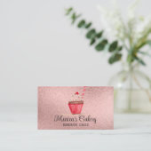 Roze cupcake Sweet Cakes Homemade Bakery Bu Visitekaartje (Staand voorkant)