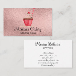 Roze cupcake Sweet Cakes Homemade Bakery Bu Visitekaartje