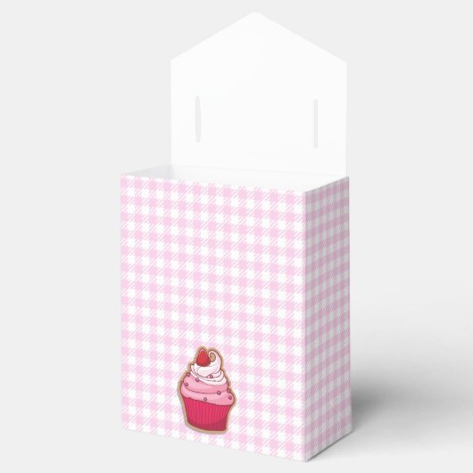 Roze cupcake Tent Favor Box Bedankdoosjes (Geopend)