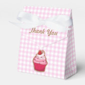 Roze cupcake Tent Favor Box Bedankdoosjes (Voorkant Zijde)