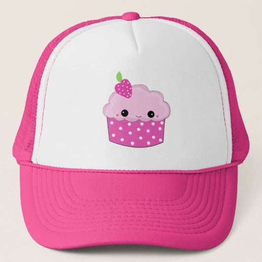 Roze Cupcake Trucker Pet (Voorkant)