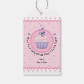 Roze cupcake Valentijnsdag Cadeaulabel (Voorkant)
