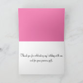 Roze Cupcake Verjaardag Dank u Kaarten (Binnen)