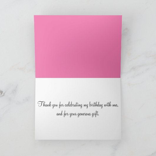 Roze Cupcake Verjaardag Dank u Kaarten (Binnen)