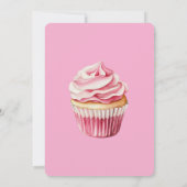 Roze Cupcake Verjaardag Kaart (Achterkant)