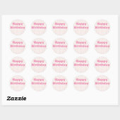 Roze Cupcake Verjaardag Sticker (Vel)