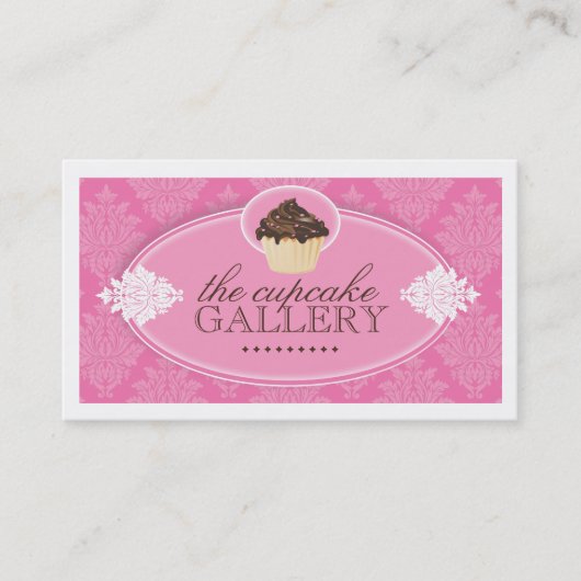  Roze Cupcake Visitekaartje (Voorkant)