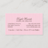 Roze Cupcake Visitekaartje (Achterkant)