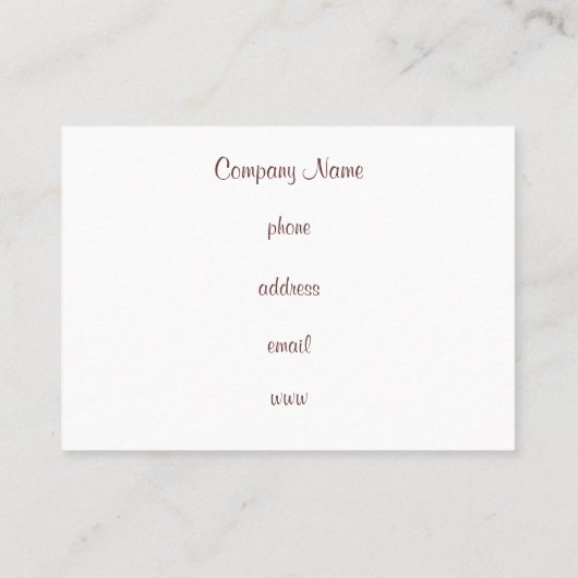  roze cupcake Visitekaartje (Achterkant)