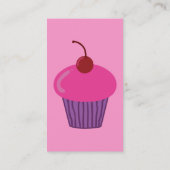 Roze cupcake Visitekaartjes (Achterkant)