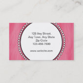 Roze cupcake Visitekaartjes (Achterkant)