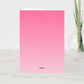 Roze Cupcake Vouw Geboortekaart Kaart (Achterkant)
