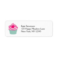 Roze cupcake WIth Polka Dot Cherry