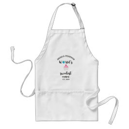 Roze Cupcake World's Sweetest Mum quote voor haar Standaard Schort