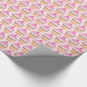 Roze Cupcakes Birthday Gift Wrap Cadeaupapier (Hoek)