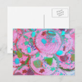 Roze Cupcakes briefkaart (Voorkant / Achterkant)