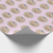 Roze CupCakes En Vruchten Aquarel Cadeaupapier (Hoek)